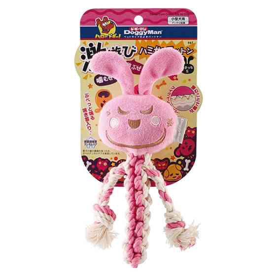 DoggyMan Cotton Rabbit ДОГГІМЕН КРОЛИК З КАНАТОМ жувальна іграшка з пищалкою для собак Київ