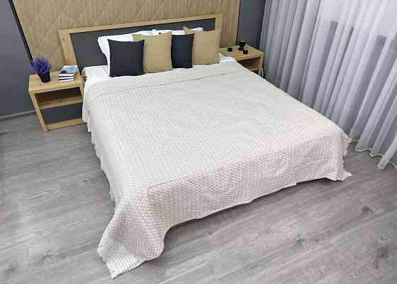 Покривало Dakota Fringe ЄВРО 200х230 см колір бежевий з білим (85-193) Київ