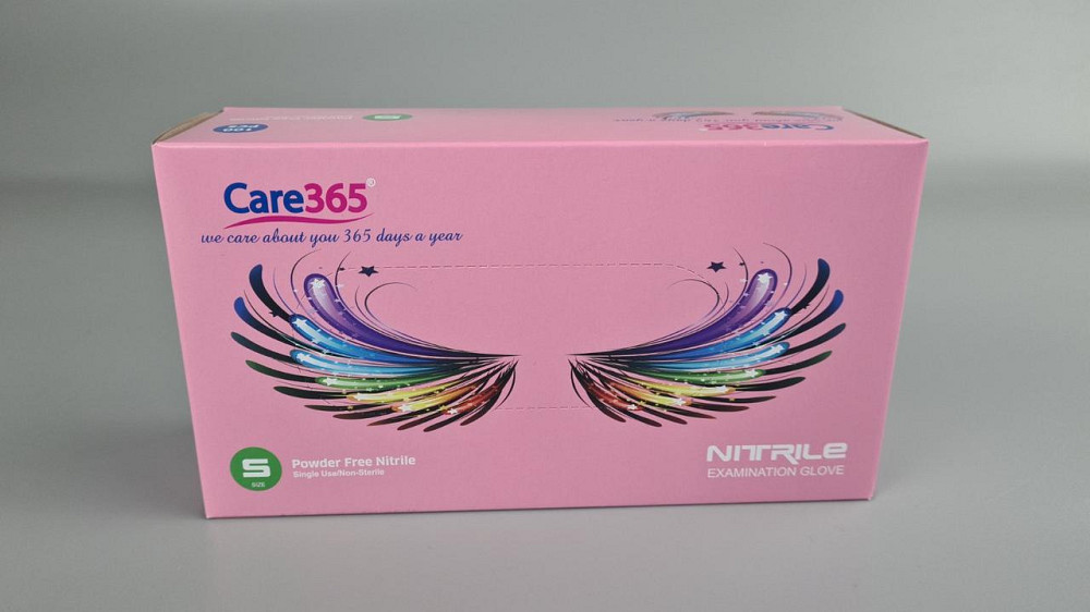 Рукавиці Нітрил Рожевий (100 шт.) розмір S "CARE 365" (1 пачка) Харків - фото 1
