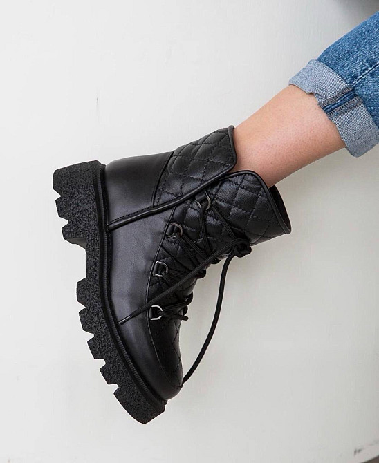 Olli Черевики жіночі OLLI K-93-Астра чорні (зима, шкіра натуральна) (5287) 38р.39р.40р. 39 Коломия - фото 1