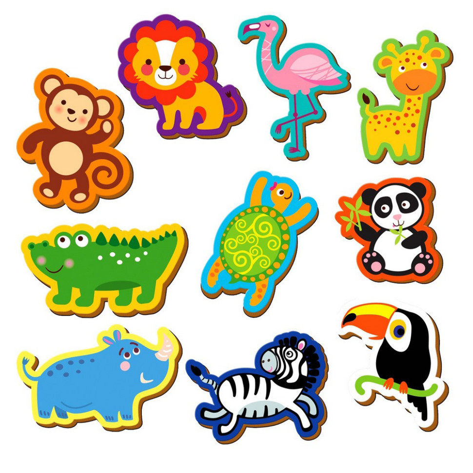 Дитячий набір магнітів "Зоопарк" VT3106-39, 10 магнітів Вінниця - фото 3