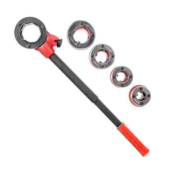 Набір плашок трубних 4 шт, для нарізання різьби: 1/2", 3/4", 1", 1 1/4" INTERTOOL SD-8004 Київ