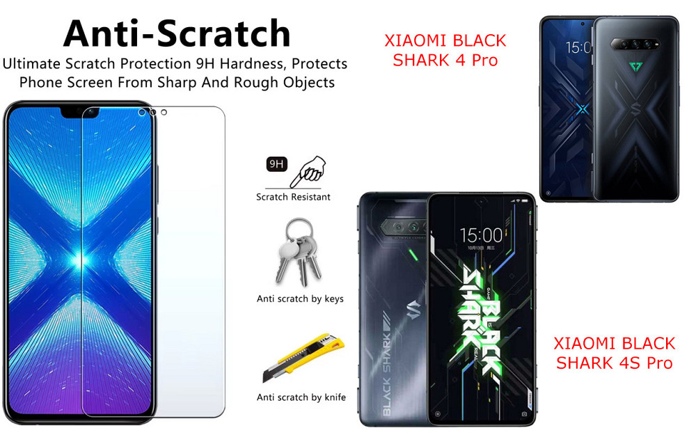 Защитное стекло NeoGlass для XIAOMI BLACK SHARK 4 Pro, 4S Pro – ультрапрозрачное и устойчивое Киев - изображение 1