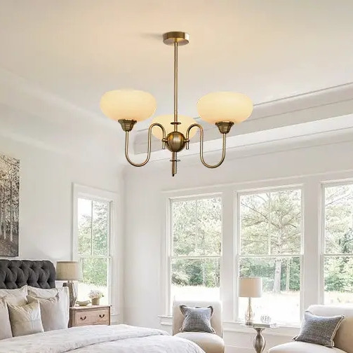 Светодиодная люстра Звоночек 5025 (Золотая) на 3 плафона Винница - изображение 3