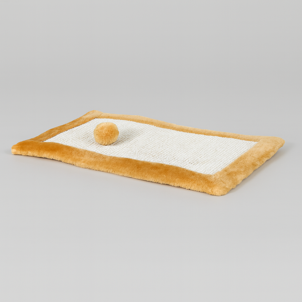 Дряпка-килимок Trixie для котів з іграшкою на мотузці бежева 55х35 см Київ - фото 2