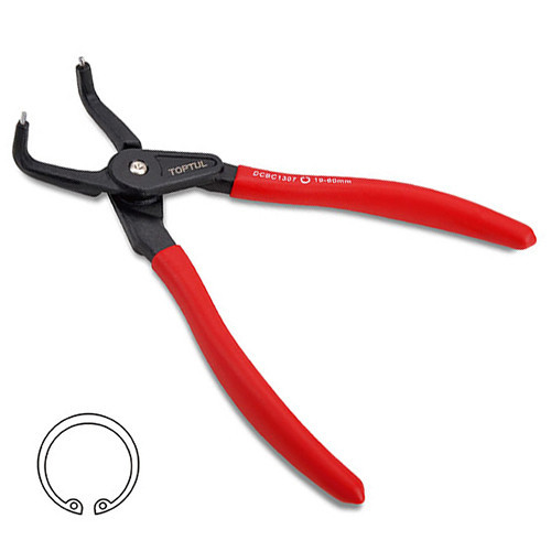 Круглогубці для зняття стопорних кілець 9" (стискання загнуті) посилені TOPTUL DCBC1309 Чернігів - фото 1