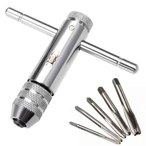 Вороток Т-образный держатель с набором метчиков М3-М8 Винница