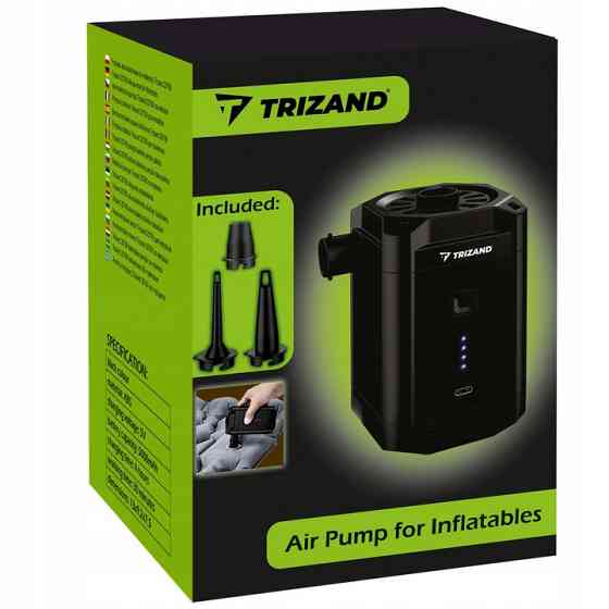 Аккумуляторный Насос для матрасов с 3 насадками Trizand (20790) Black Нововолынск