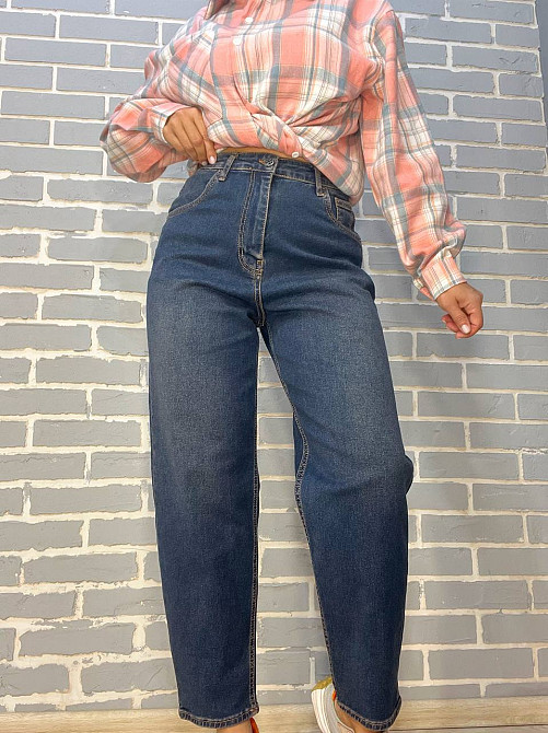 Джинси жіночі Replus 13134 MOM Cindy стрейчеві комфорт, темно-синій, 29, 29, 78 см, 108 см Київ - фото 1