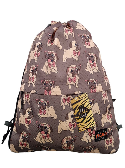 Рюкзак-мешок для обуви с расширителем и карманом Tiger Print Пес джентльмен Киев - изображение 1