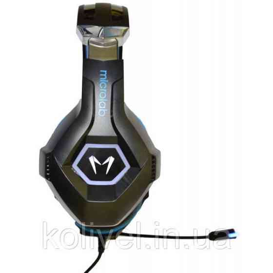 Навушники з мікрофоном Microlab G7 black+blue (G7_b+b) Київ