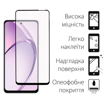 Стекло защитное Dengos Oppo A40m Black 2 pcs (DG-TG2P-80) Винница - изображение 2