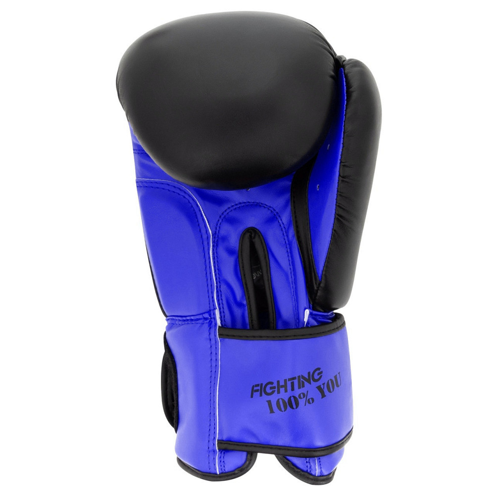 Боксерські рукавиці PowerPlay 3004 Classic Чорно-Сині 14 унцій Каменское - изображение 3