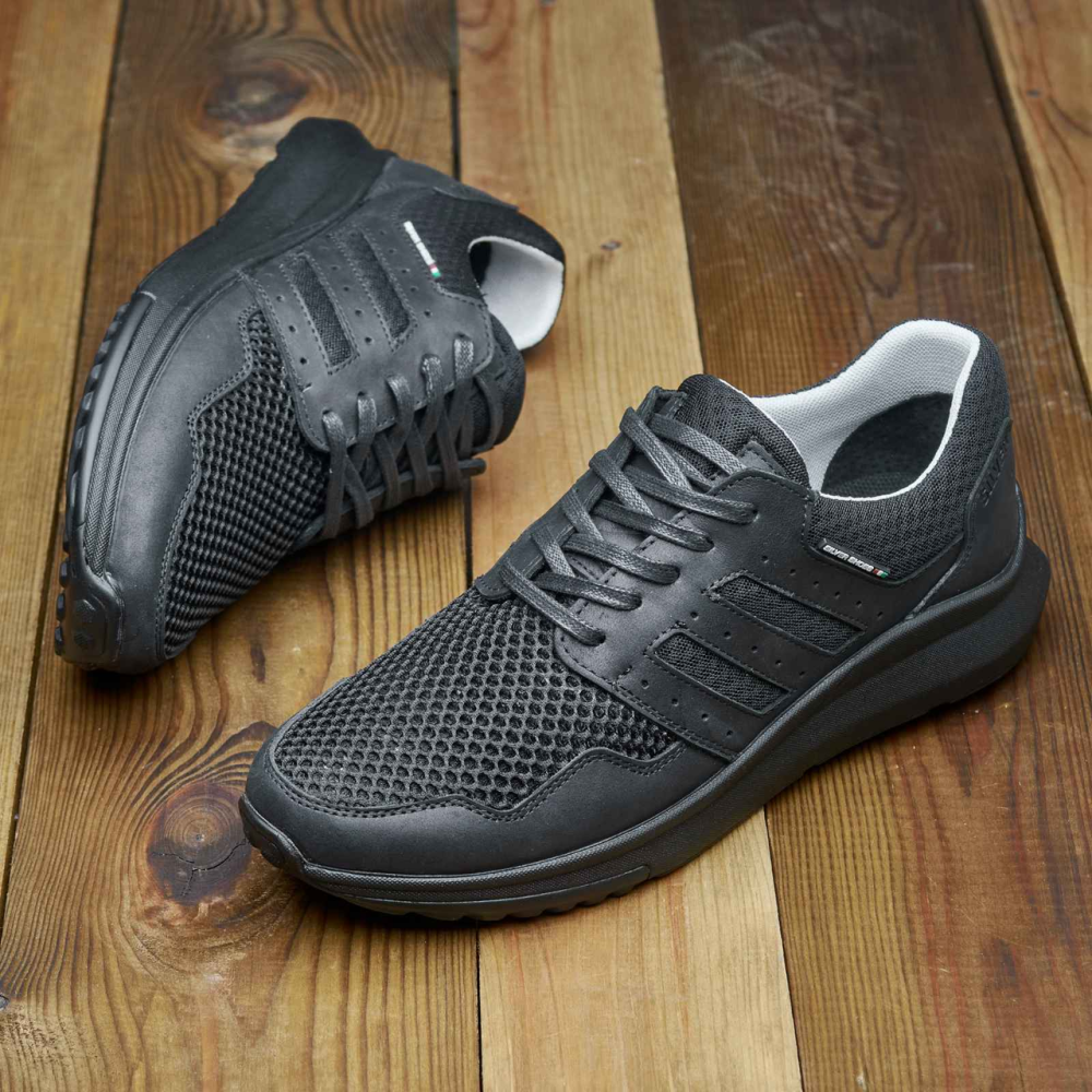 Літні шкіряні мокасини сітка чорні чоловіче взуття 192 черн Харьков - изображение 3