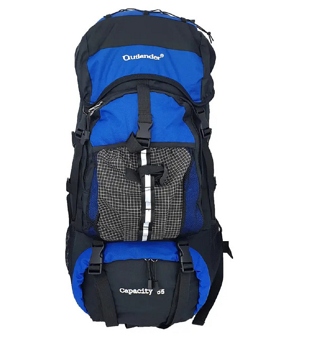 Рюкзак туристичний KAIMAN 55 л чорно-синій Київ - фото 2