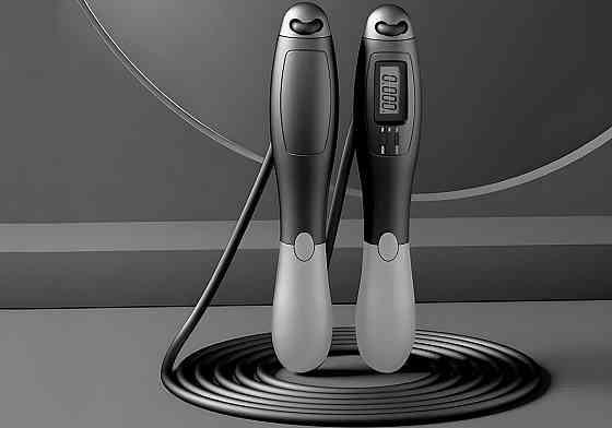 EasyFit Швидкісна скакалка з лічильником EasyFit чорний-сірий Коломия