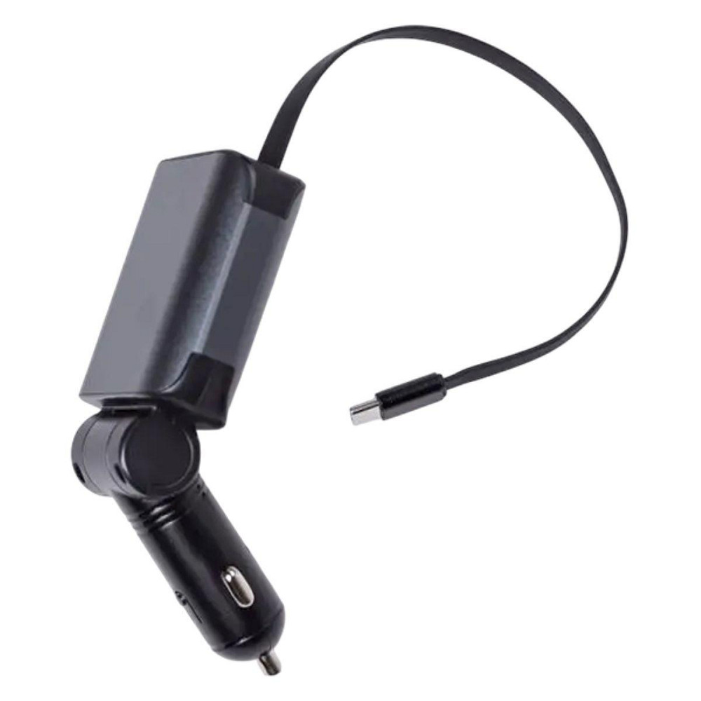 Автомобільний зарядний пристрій LED-проекція, зі швидкою зарядкою та висувним кабелем Type-C HP-E1 Київ - фото 5