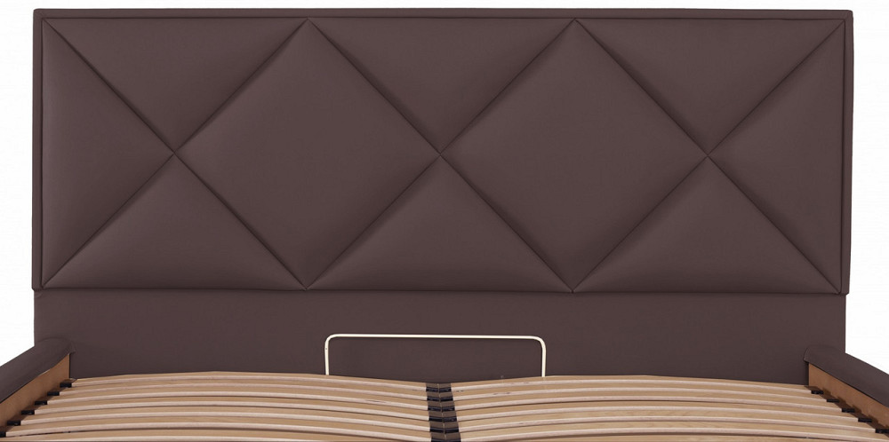 Кровать Двуспальная Leeds Comfort 160 х 190 см Fly 2231 С подъемным механизмом и нишей для белья Темно-коричневый Днепр - изображение 13