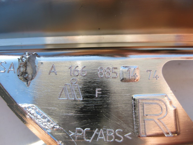 Mercedes-Benz  A1668851474 Нова хром накладка правого ДХО ML W166 AMG Одесса - изображение 4