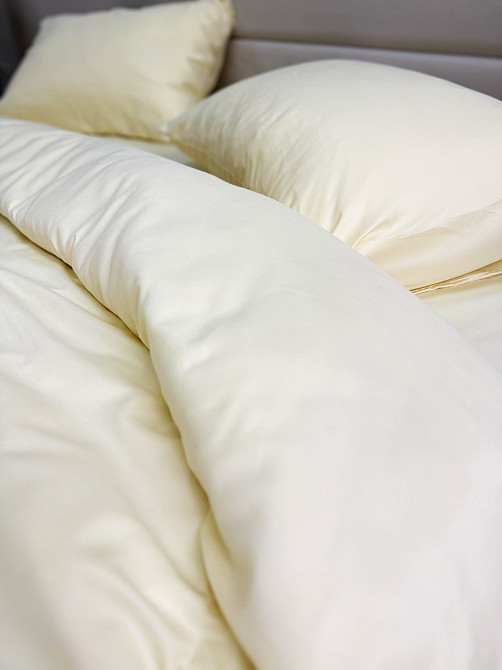 Ecotton Комплект постільної білизни Ecotton полуторний 150х215 см однотонний кремовий Cream Yel Коломыя - изображение 6