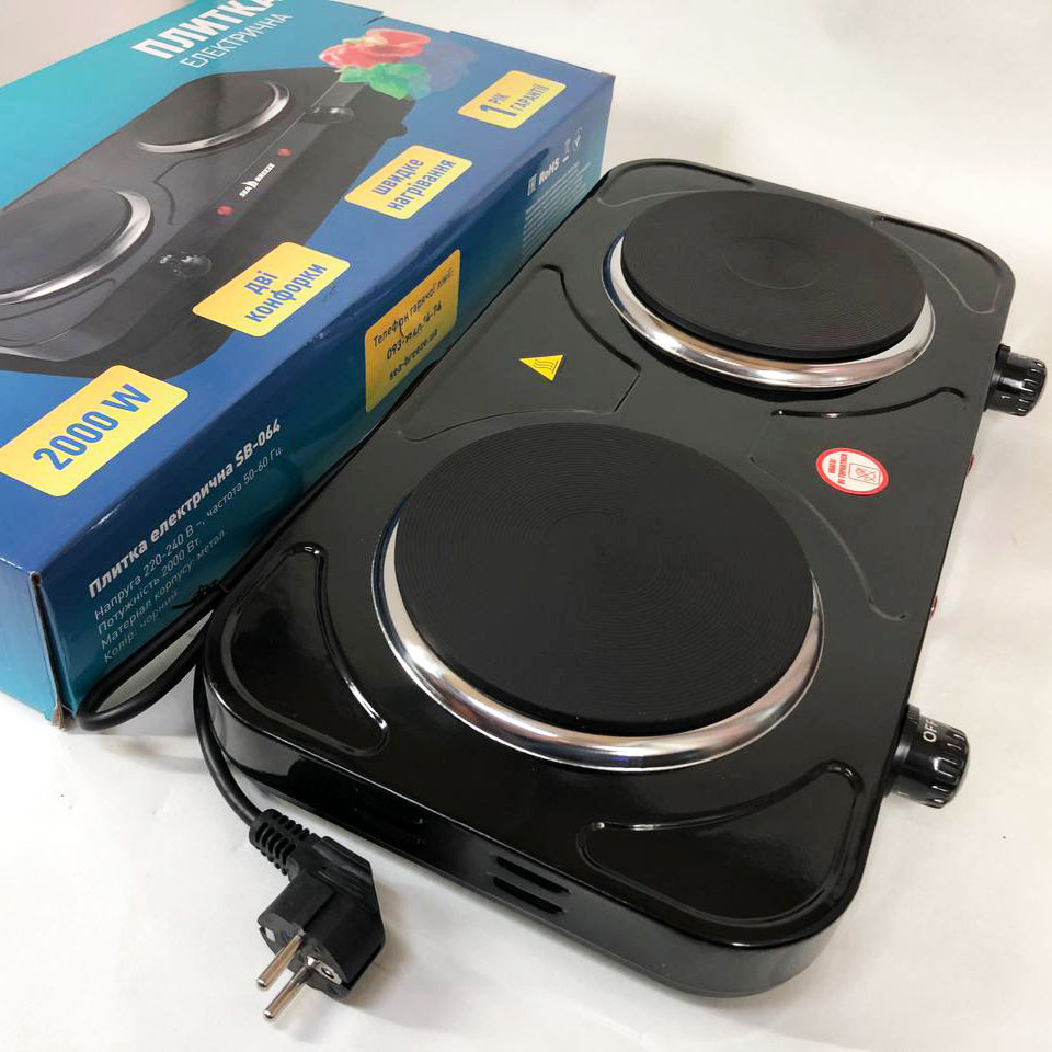 Надійна кухонна плита, Портативна електрична електроплита, Настільна потужна плита PO-56 Львів - фото 8