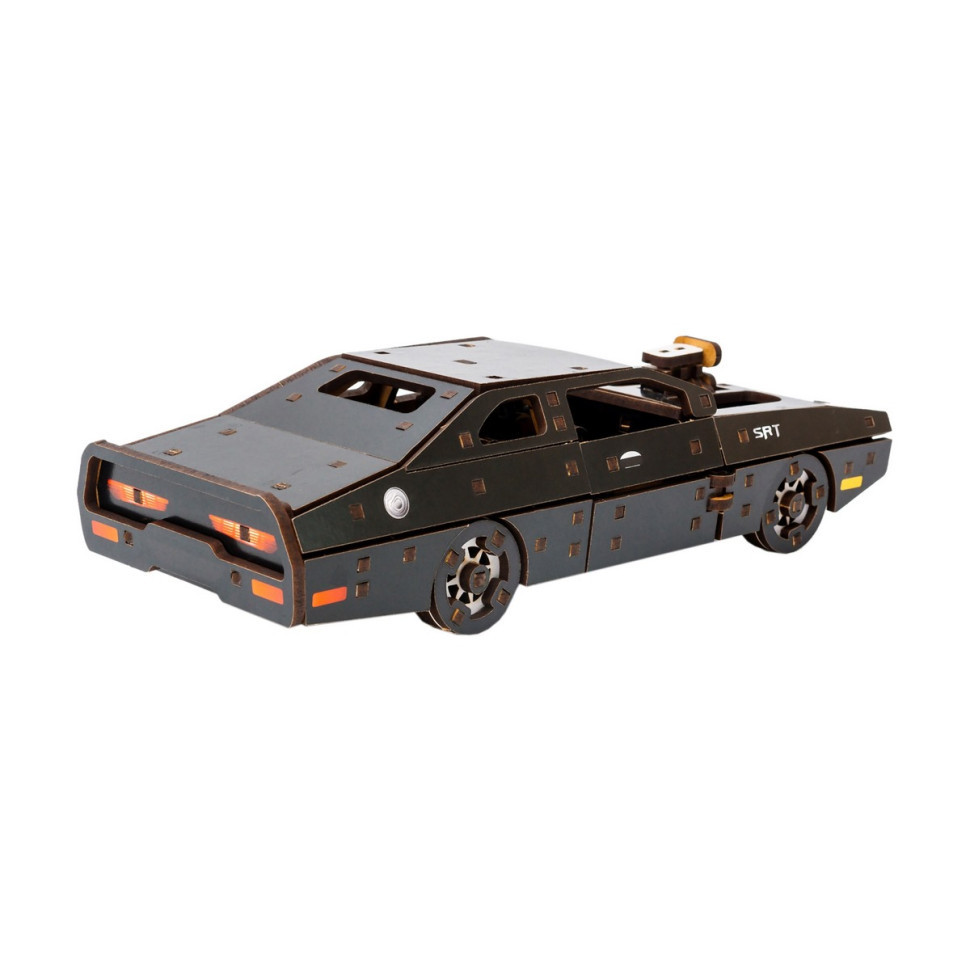 Дерев'яний 3D конструктор "Fast Furious" Puz-62519, 125 деталей, чорний Вінниця - фото 7