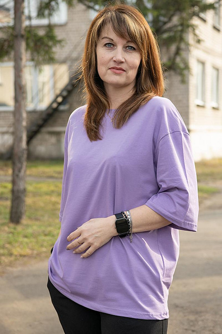 Футболка жіноча оверсайз, шипшина бавовняна, топ Київ - фото 1