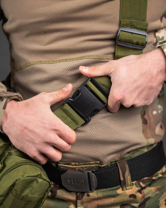 Сумка тактическая наплечная модульная молли  на 5 л олива ВТ7602 Одесса - изображение 5