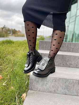 Injers Женские ботинки INJERS черные натуральная кожа зима высота 13 см (3885) 38р 40р Коломия