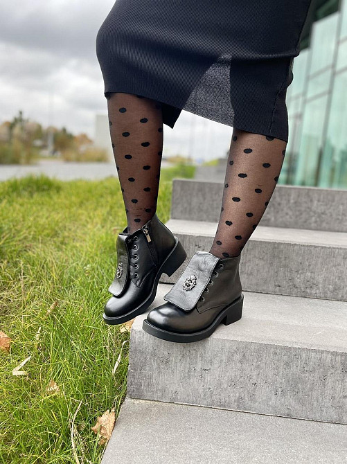 Injers Женские ботинки INJERS черные натуральная кожа зима высота 13 см (3885) 38р 40р Коломия - фото 6