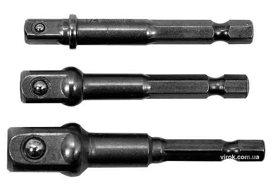 Тримачі-адаптери торцевих головок 1/4" YATO 1/4" 3/8" 1/2" 3 шт Одеса