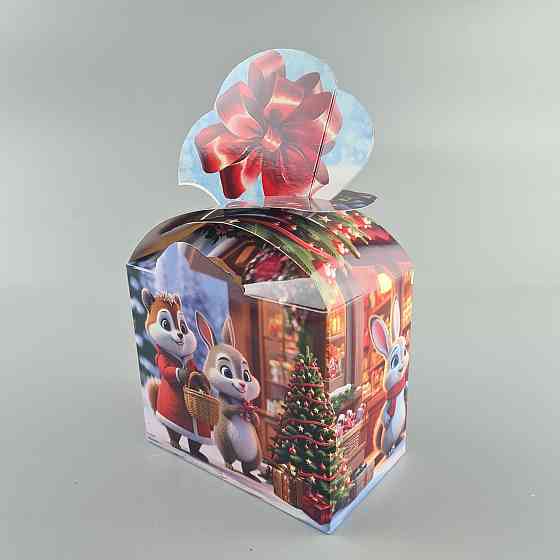 Новогодняя подарочная картонная упаковка для конфет (500грм) №234 