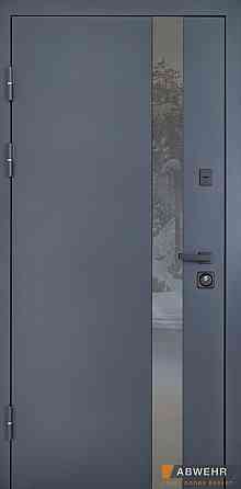 Двері вуличні, модель 506 Nordi Glass RAL 7021Т зі склопакетом Київ