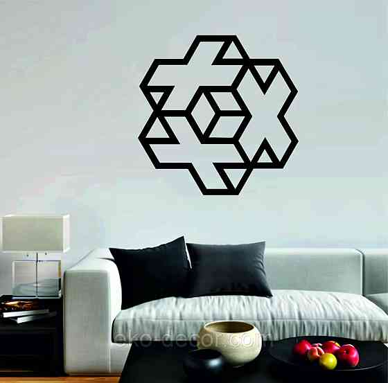 Декоративное настенное Панно «Плюсы» Декор на стену 70*70 см, Черный Киев