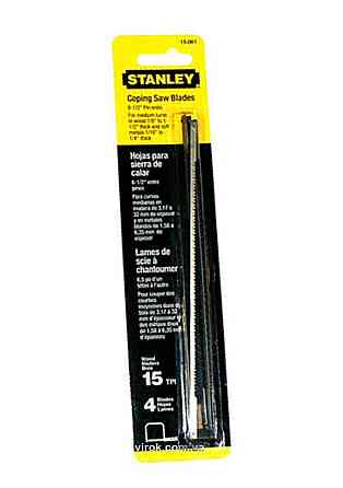 Пилочки для ручного лобзика STANLEY (0-15-106) : L= 160 мм, 15 зуб/1". 4 (Уп/Шт.) Одеса