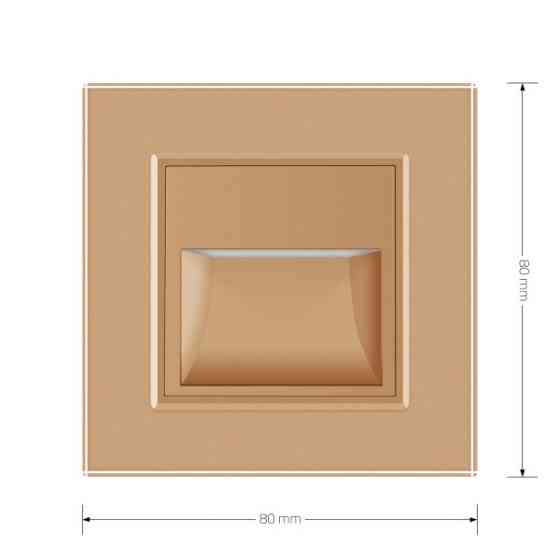 Світильник для сходів підлоги золотий, скло, 2700K, 230В, 0.35Вт Livolo (VL-C7FCL1-2AP) Коломия