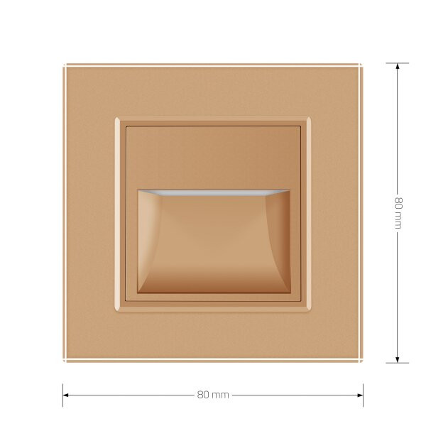 Світильник для сходів підлоги золотий, скло, 2700K, 230В, 0.35Вт Livolo (VL-C7FCL1-2AP) Коломия - фото 2