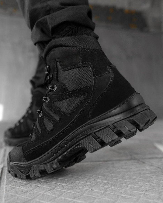 Зимние тактические ботинки weightlessness на флисе black  ВТ0460 Одесса - изображение 5