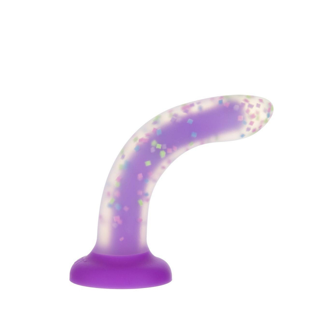 Светящийся в темноте фаллоимитатор ADDICTION Rave 8″ Glow in the Dark Dildo Purple Confetti , 20,3 см Sex Aura Киев - изображение 3