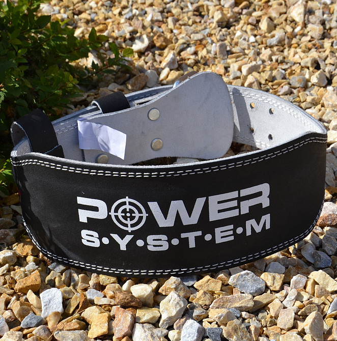 Пояс для важкої атлетики Power System PS-3250 Power Basic шкіряний Black M Луцьк - фото 6