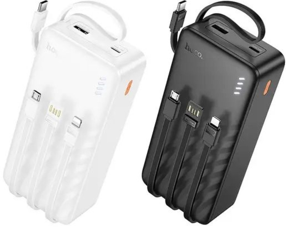 Павербанк 30000mAh з вбудованими кабелями HOCO J146B є ОПТ, дропшипінг. Киев - изображение 4