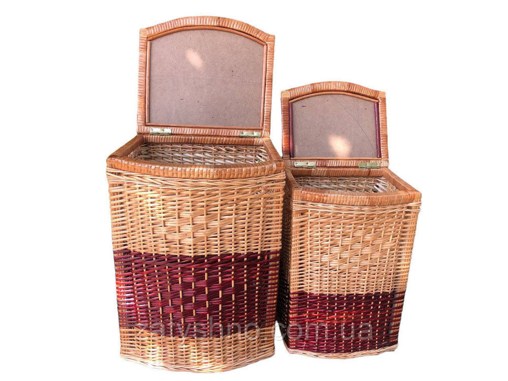 Набор плетеных корзин с крышкой Киев - изображение 1