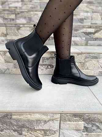 Черевики жіночі M.KRAFT чорні шкіра натуральна висота 11см (4396) Коломыя