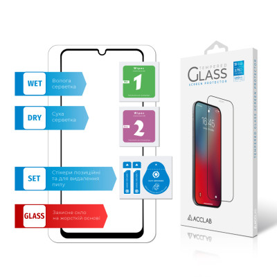 Стекло защитное ACCLAB Full Glue Realme C51 Black (1283126582837) Винница - изображение 7