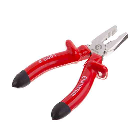 Плоскогубці 160 мм, діелектричні, 1000 В, CrV 6150 INTERTOOL NT-0312 Київ