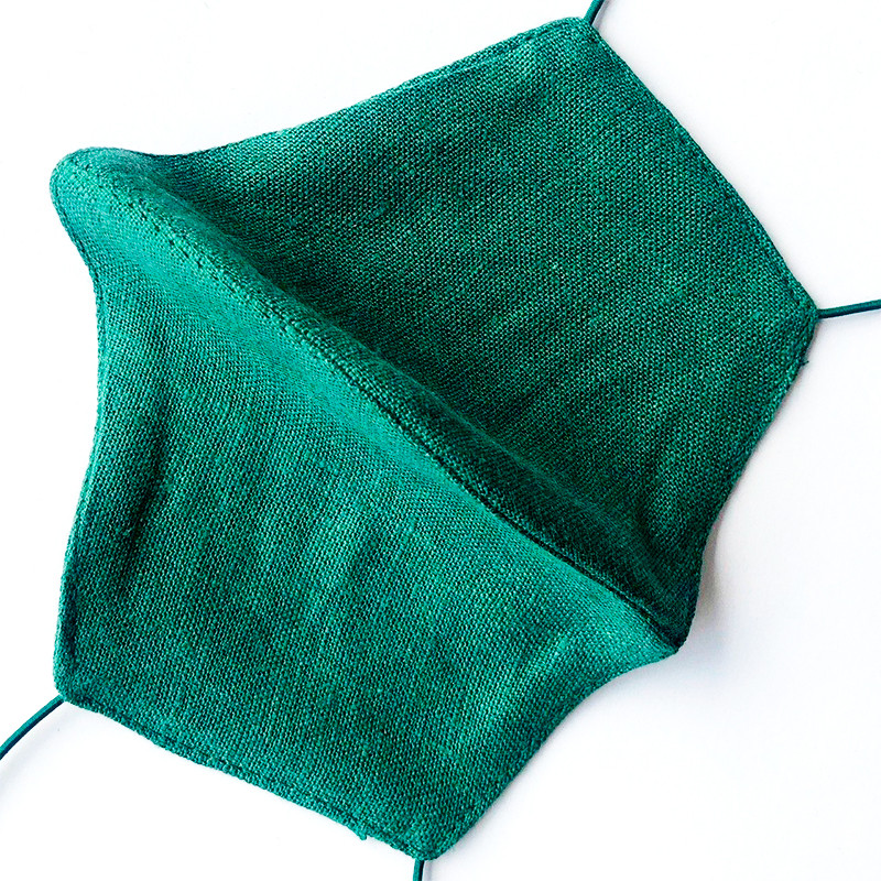 Маска защитная многоразовая из 100% ЛЬНА Размер M (Зеленый) Сумы - изображение 2