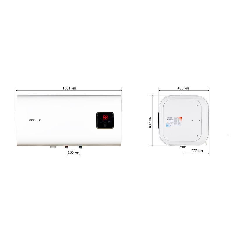 Водонагрівач "Квадрат" Mixxus EWH-14100 CUBE WET накопичувальний 100 л, мокрий тен 2,0 kW  ( WH0616 ) 30107 Харків - фото 6