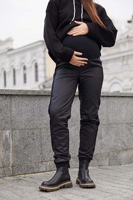 Теплі штани для вагітних Alesund S (42) Lullababe Чорний Київ - фото 4