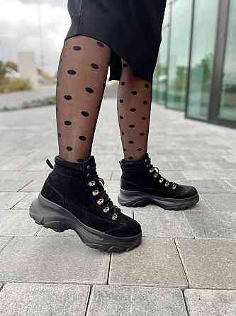 Черевики жіночі RONE чорні замша натуральна весна-осінь 36р. (2778) Коломия