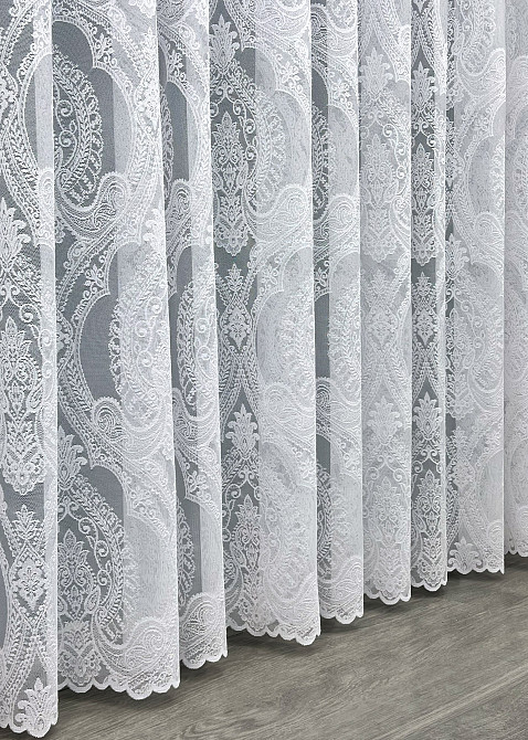 Тюль жакард колір білий 1968т Київ - фото 6